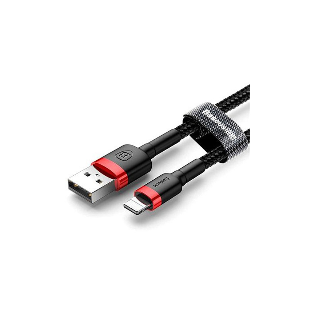 Дата кабель USB 2.0 AM to Lightning 2.0m 1.5A red-black Baseus (CALKLF-C19) - 1