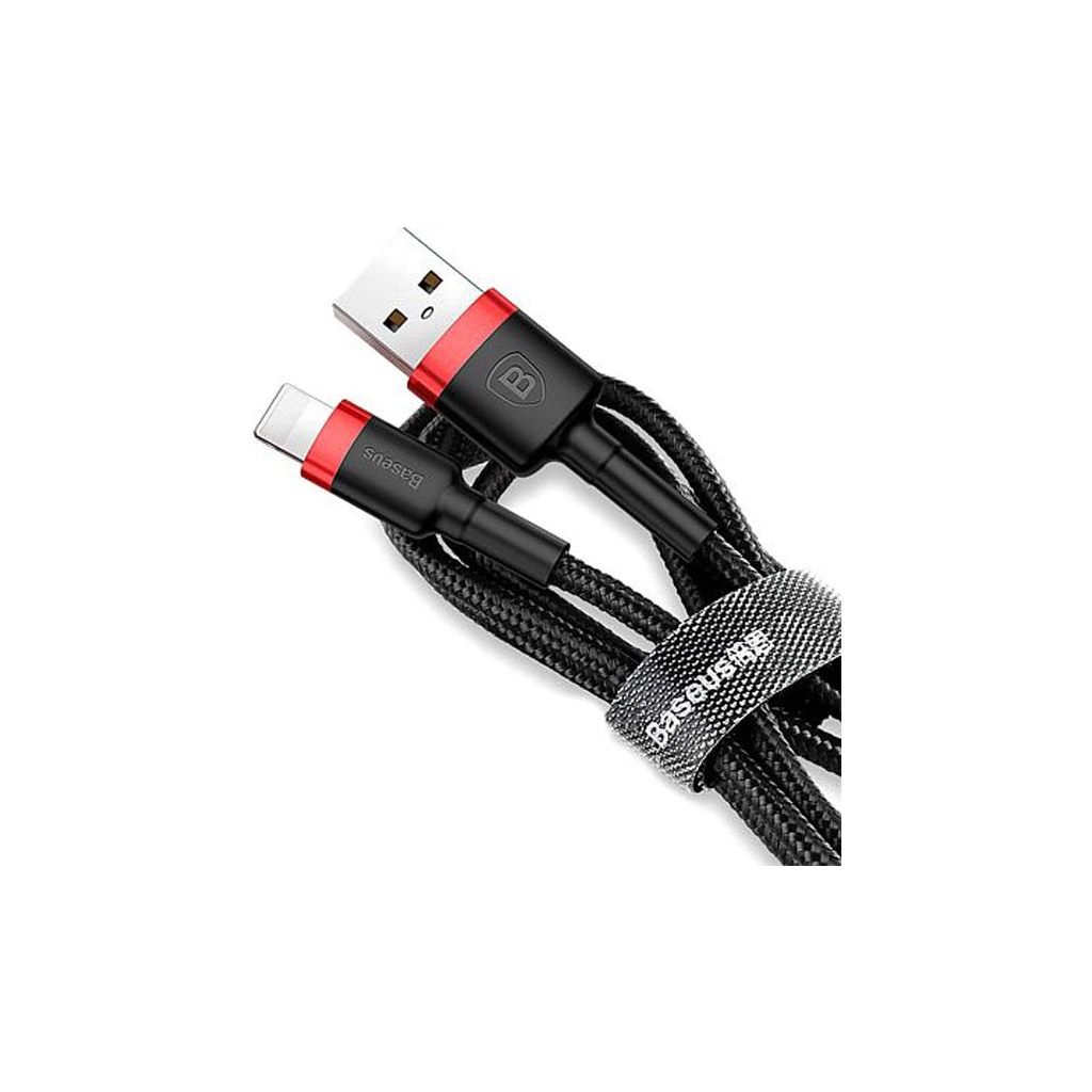 Дата кабель USB 2.0 AM to Lightning 2.0m 1.5A red-black Baseus (CALKLF-C19) - 2