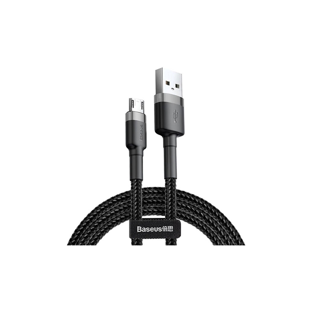 Дата кабель USB 2.0 AM to Micro 5P 2.0m 1.5A grey-black Baseus (CAMKLF-CG1) - 1