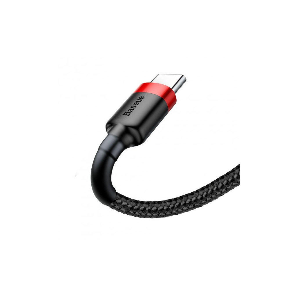 Дата кабель USB 3.1 AM to Type-C 2.0m 2A red-black Baseus (CATKLF-C91) - 1