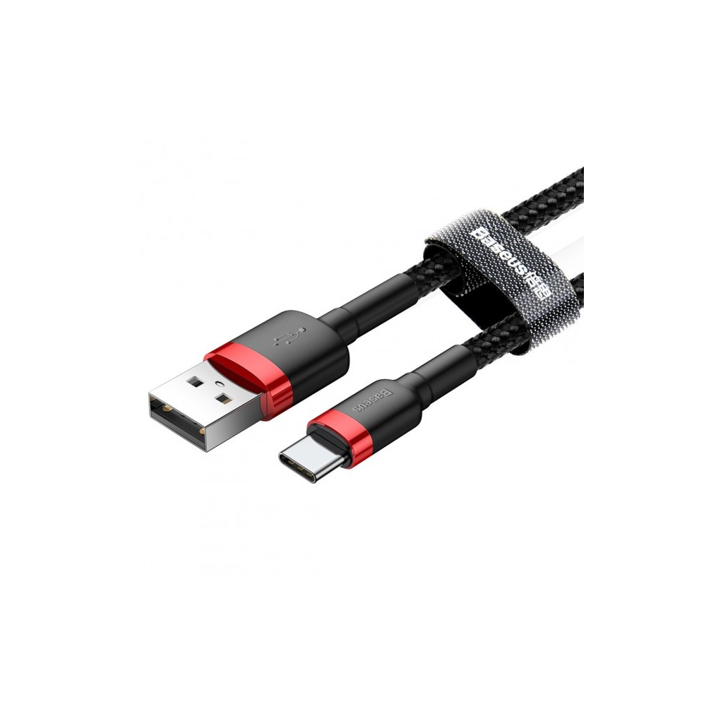 Дата кабель USB 3.1 AM to Type-C 2.0m 2A red-black Baseus (CATKLF-C91) - 3