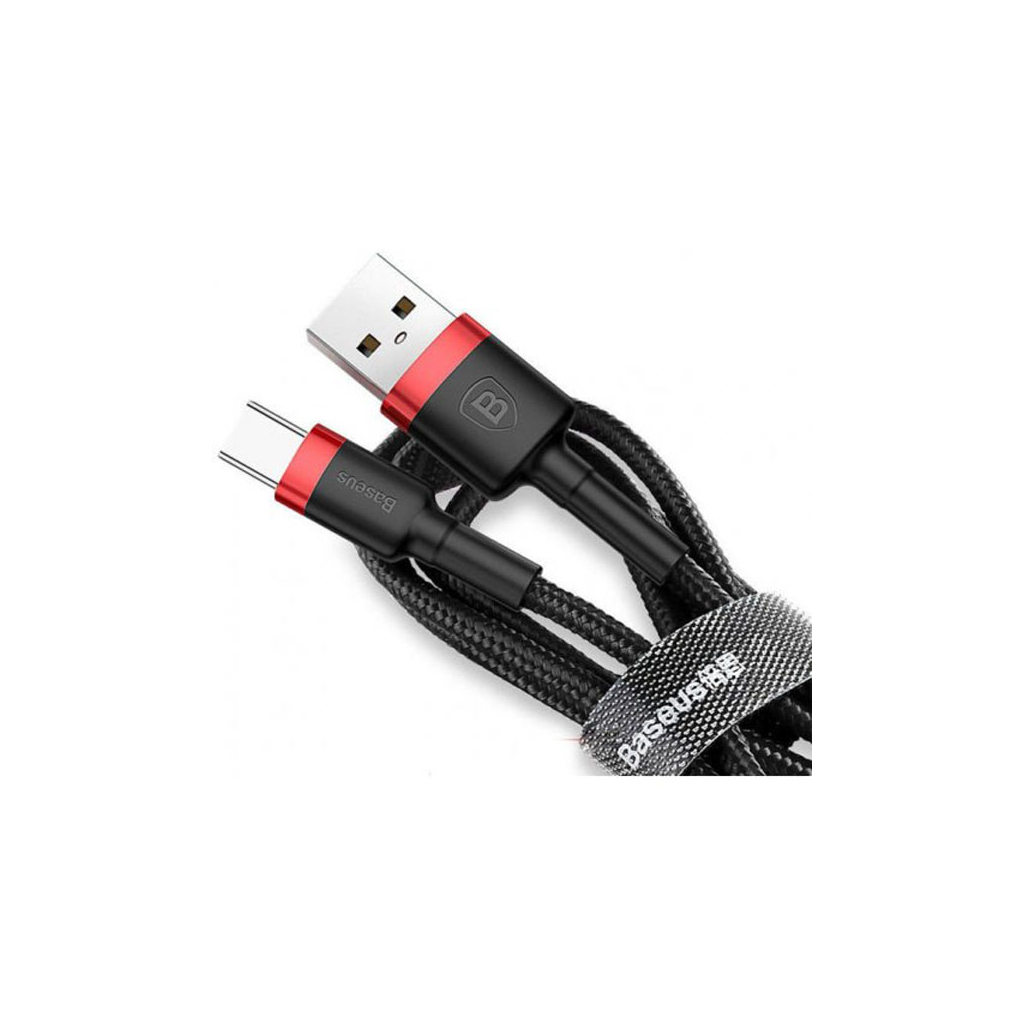 Дата кабель USB 3.1 AM to Type-C 3.0m 2A red-black Baseus (CATKLF-U91) - 1