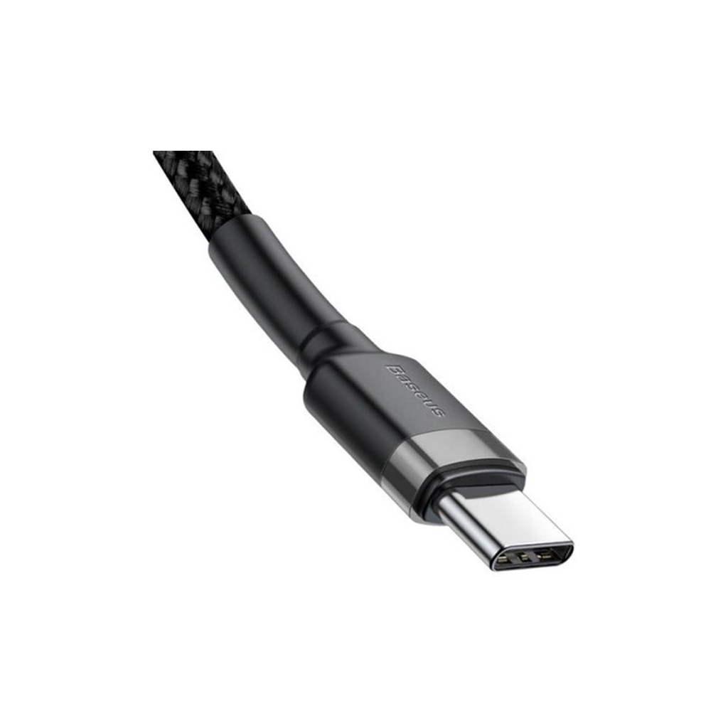 Дата кабель USB 3.1 Type-C to Type-C 2.0m 3A grey-black Baseus (CATKLF-HG1) - 6