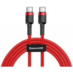 Дата кабель USB 3.1 Type-C to Type-C 2.0m 3A red-black Baseus (CATKLF-H09)