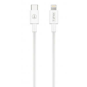Дата кабель USB Type-C to Lightning 1.0m White T-Phox (T-CL834)