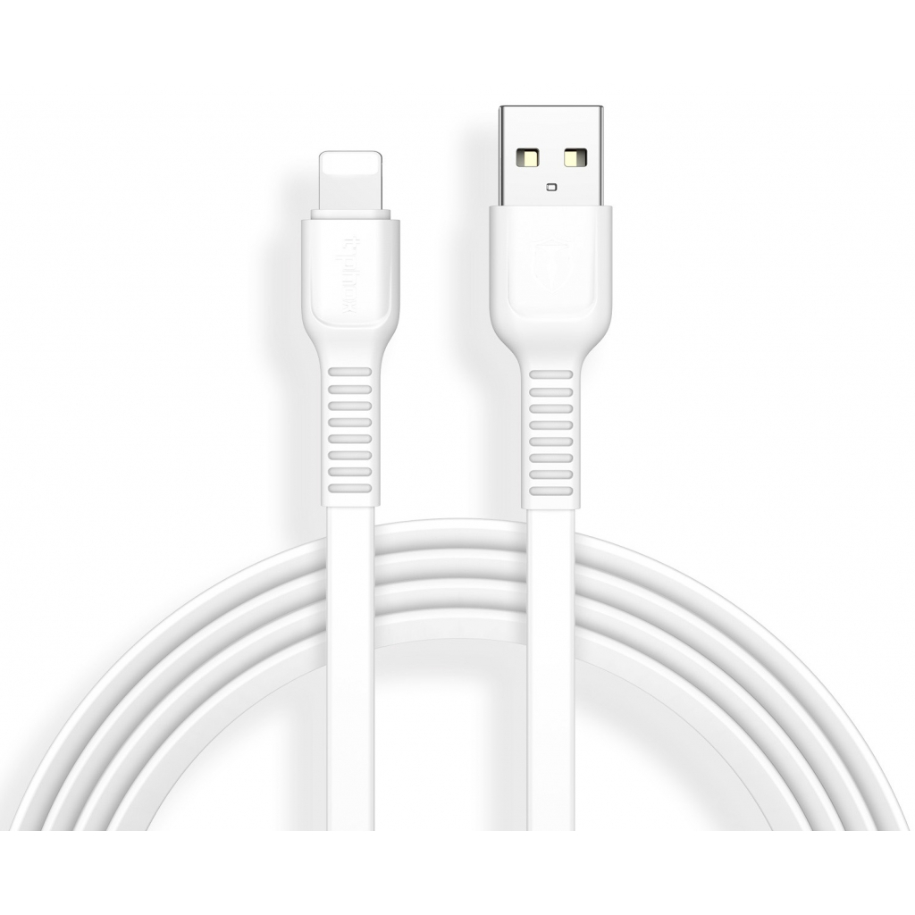 Дата кабель USB 2.0 AM to Lightning 1.2m White T-Phox (T-L802 white)