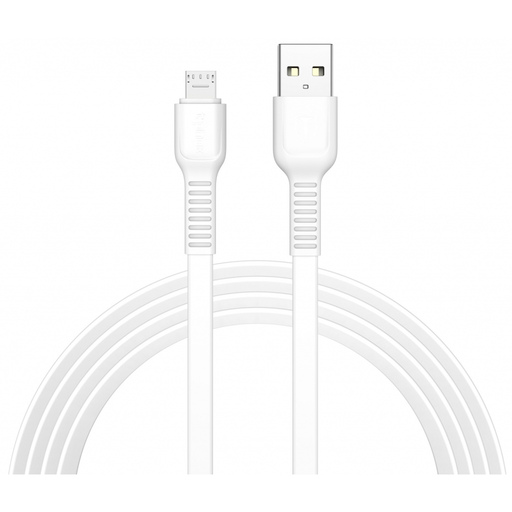 Дата кабель USB 2.0 AM to Micro 5P 1.2m White T-Phox (T-M802 white)