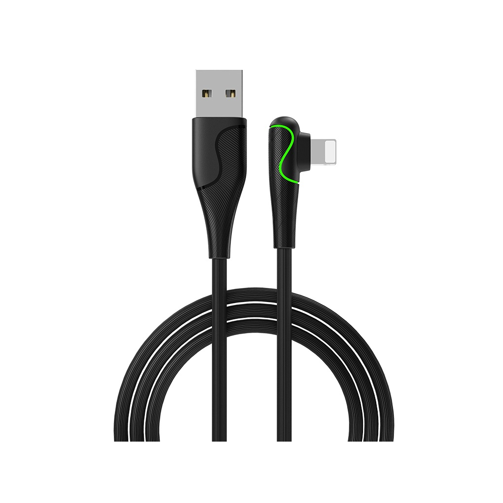 Дата кабель USB 2.0 AM to Lightning 1.2m Black T-Phox (T-L835 black)