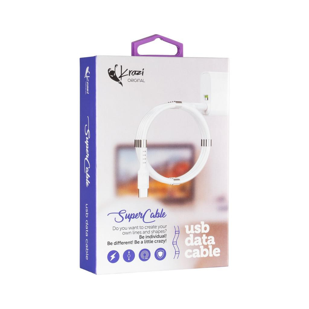 Дата кабель USB 2.0 AM to Type-C KZ-UC001c Super White Krazi (00000079674) - 2