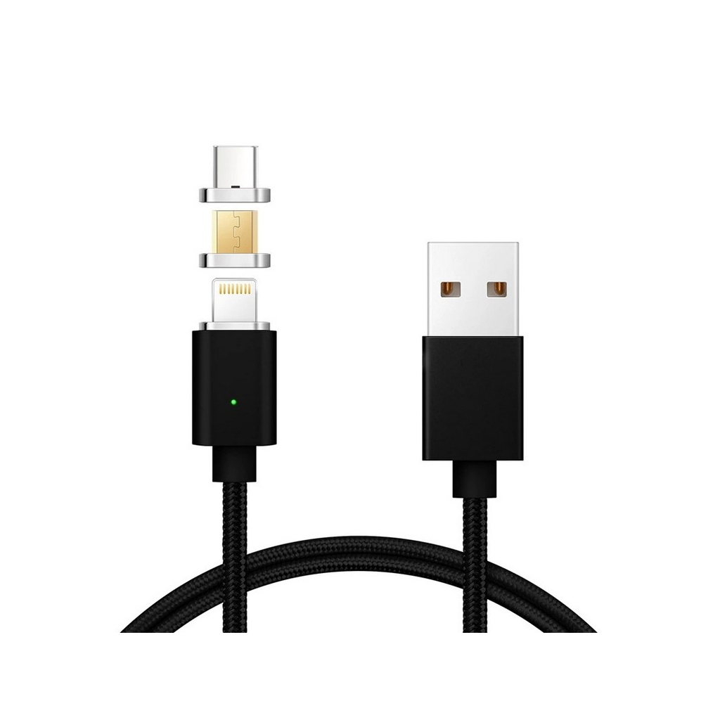 Дата кабель USB 2.0 AM to Lightning + Micro 5P + Type-C Black Armorstandart (ARM50683)