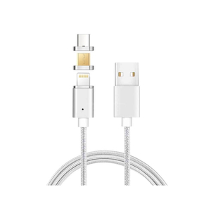 Дата кабель USB 2.0 AM to Lightning + Micro 5P + Type-C LED Silver Armorstandart (ARM51715)