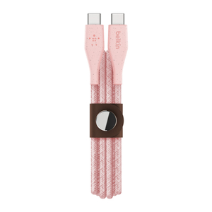 Дата кабель USB Type-C to Type-C 1.2m DuraTek Plus Pink Belkin (F8J241BT04-PNK)