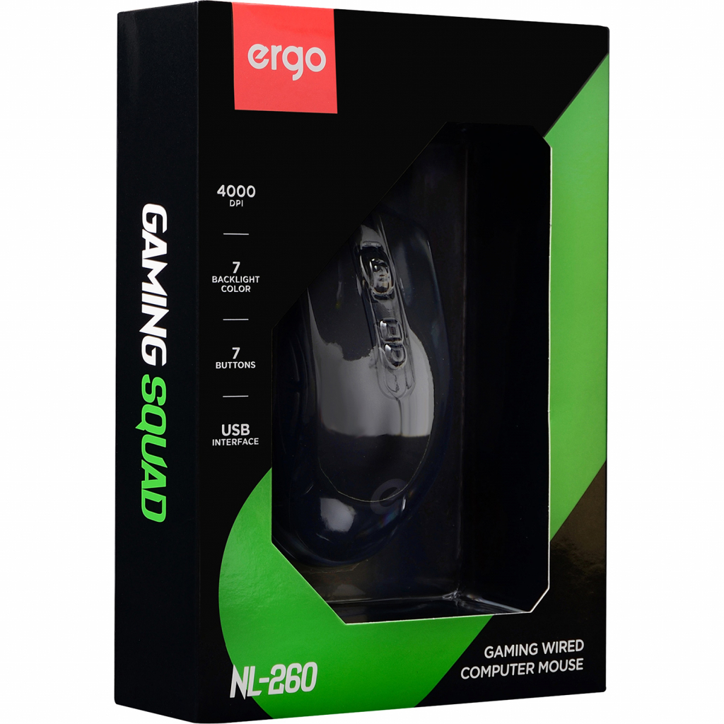 Мышка Ergo NL-260 USB Black (NL-260) - 5 Мышка Ergo NL-260 USB Black (NL-260) - 5