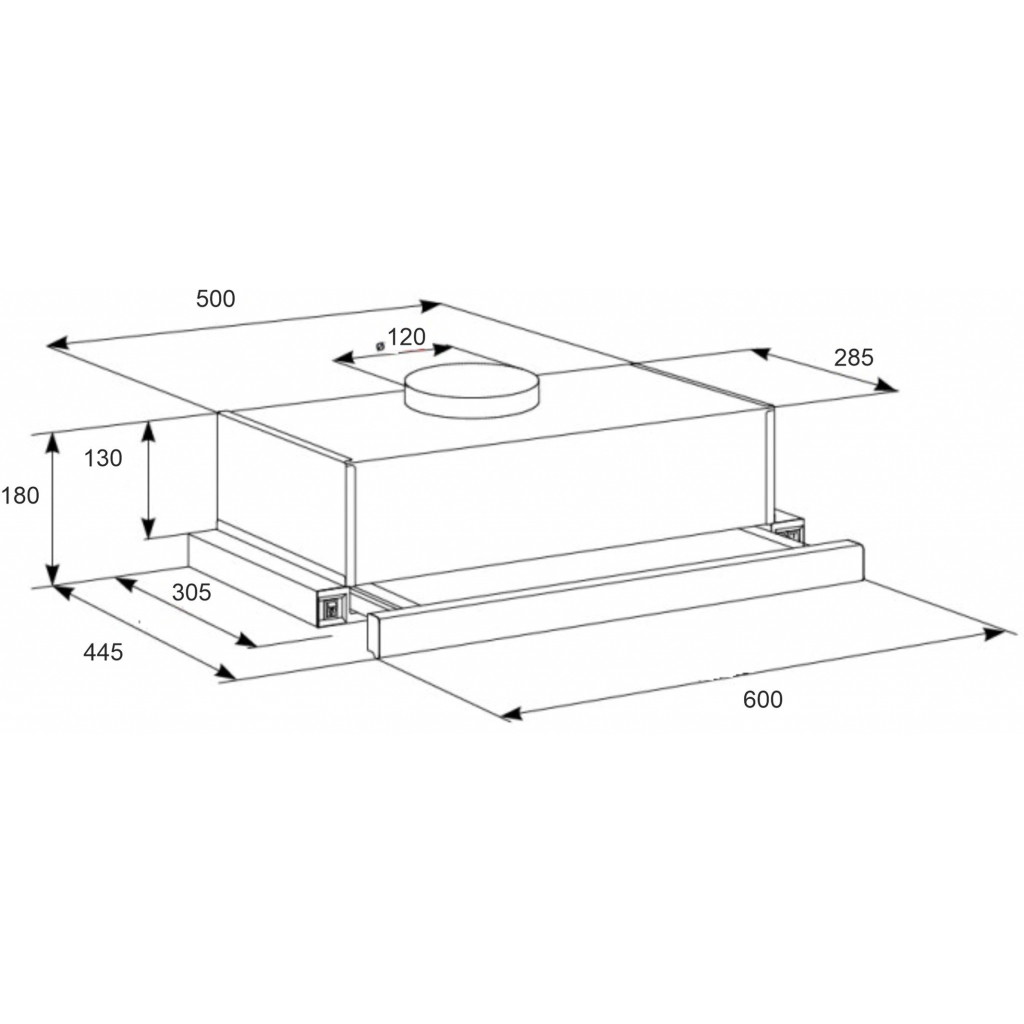 Вытяжка кухонная Jantar TLK 650 LED 60 WH - 3