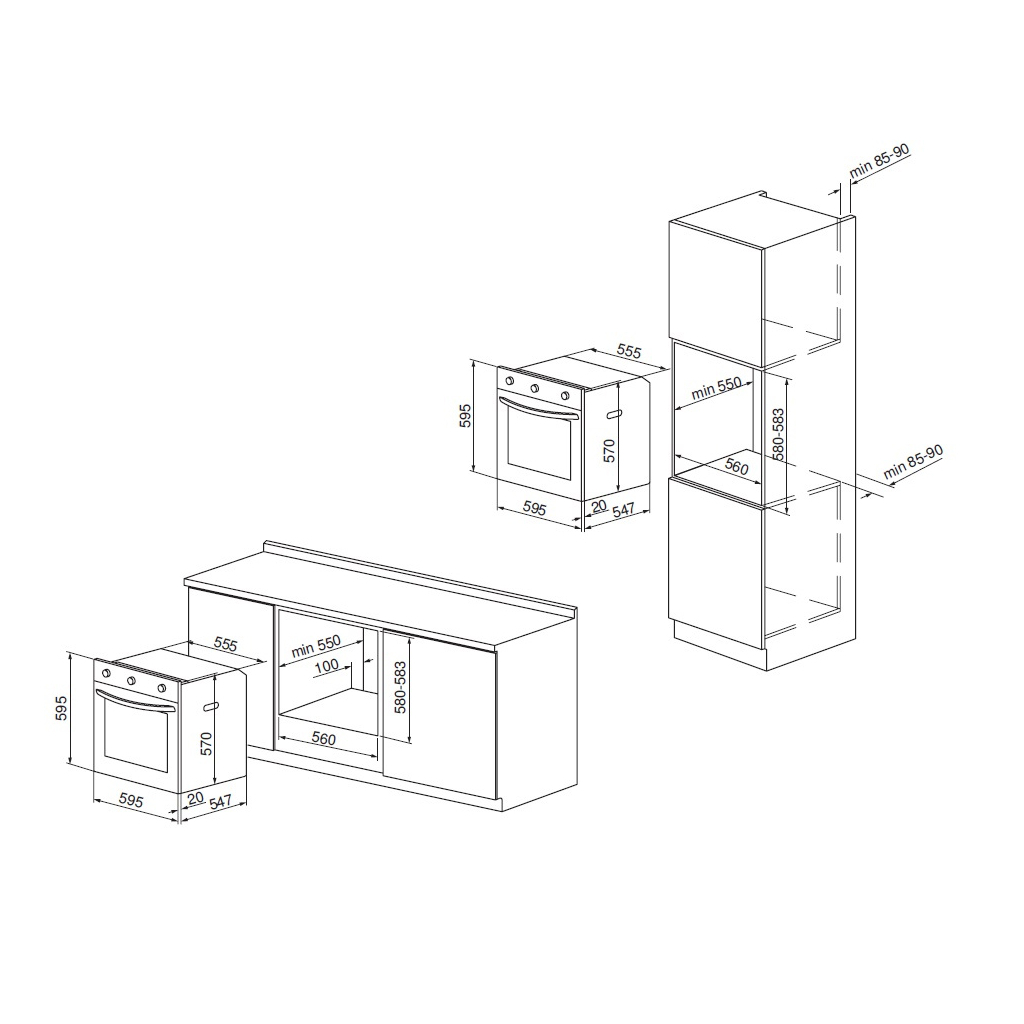 Духовой шкаф Pyramida PO 65 ME GBL (71) - 9