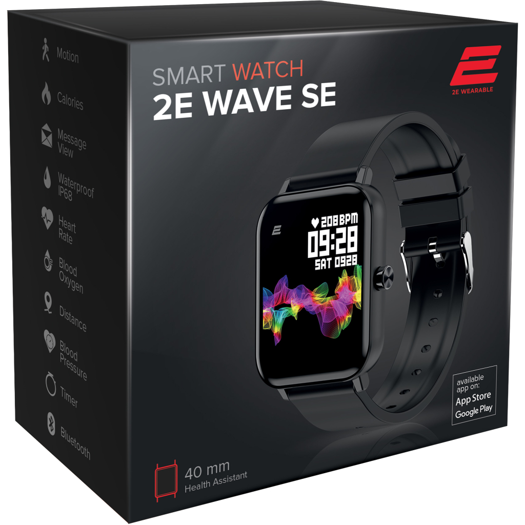 Смарт-часы 2E Wave SE 40 mm Black (2E-CWW10BK) - 2