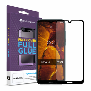 Стекло защитное MakeFuture Nokia C30 Full Cover Full Glue (MGF-NC30)