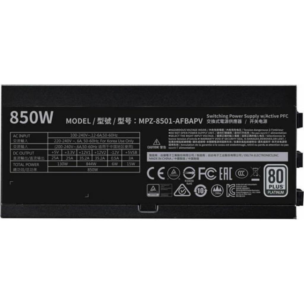Блок питания CoolerMaster 850W (MPZ-8501-AFBAPV-EU) - 5 Блок питания CoolerMaster 850W (MPZ-8501-AFBAPV-EU) - 5