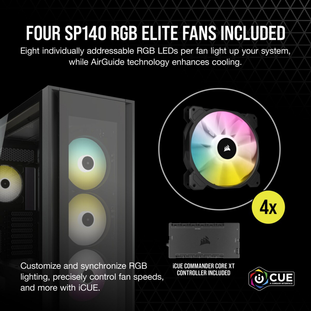 Корпус Corsair iCUE 7000X RGB Tempered Glass Black (CC-9011226-WW) - 3 Корпус Corsair iCUE 7000X RGB Tempered Glass Black (CC-9011226-WW) - 3