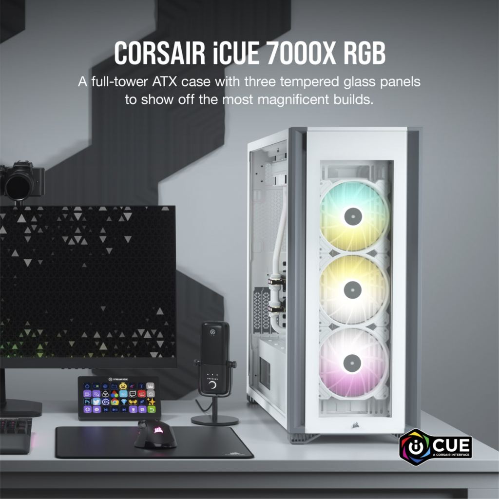 Корпус Corsair iCUE 7000X RGB Tempered Glass White (CC-9011227-WW) - 11 Корпус Corsair iCUE 7000X RGB Tempered Glass White (CC-9011227-WW) - 11