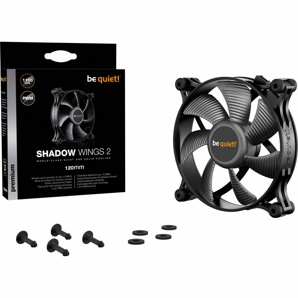 Кулер для корпуса Be quiet! Shadow Wings 2 120mm PWM (BL085) - 4