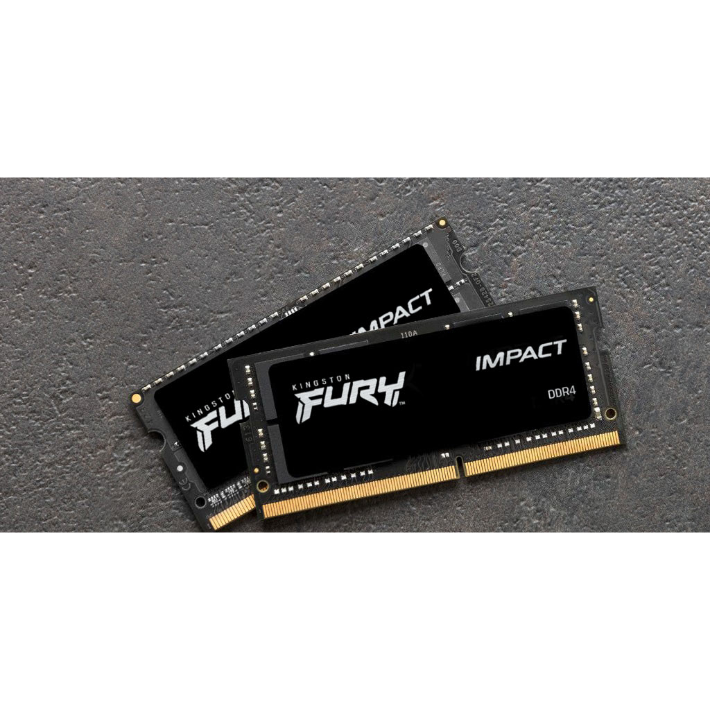 Модуль памяти для ноутбука SoDIMM DDR4 32GB (2x16GB) 3200 MHz Impact Kingston Fury (ex.HyperX) (KF432S20IBK2/32) - 1