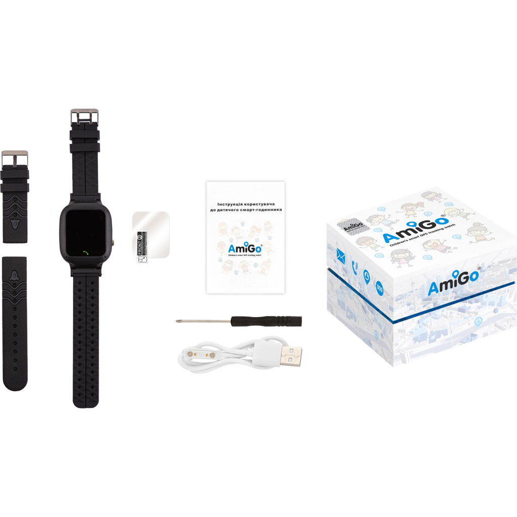 Смарт-часы Amigo GO004 Splashproof Camera+LED Black - 5 Смарт-часы Amigo GO004 Splashproof Camera+LED Black - 5