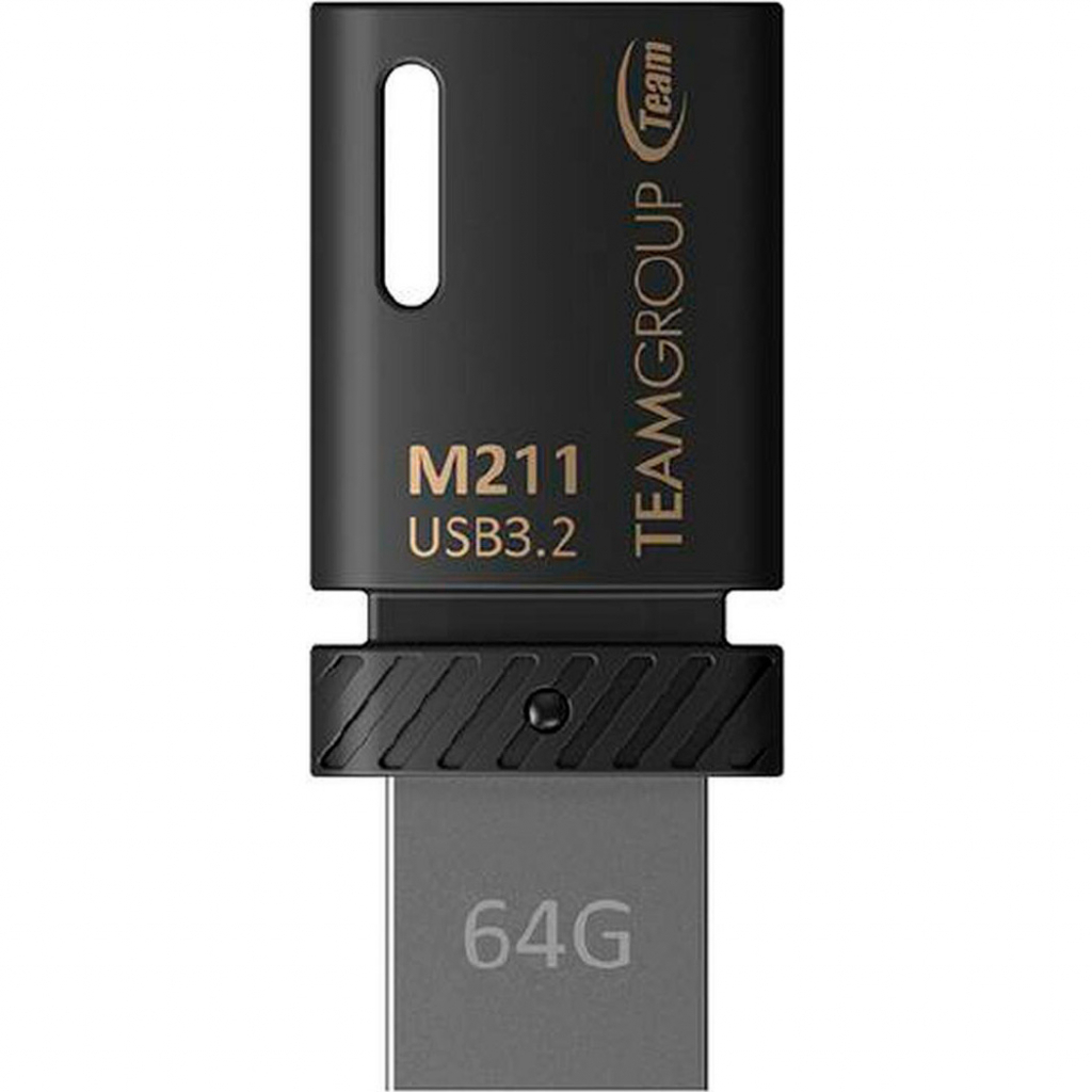USB флеш накопитель Team 64GB M211 Black USB 3.2/Type-C (TM211364GB01) - 1 USB флеш накопитель Team 64GB M211 Black USB 3.2/Type-C (TM211364GB01) - 1