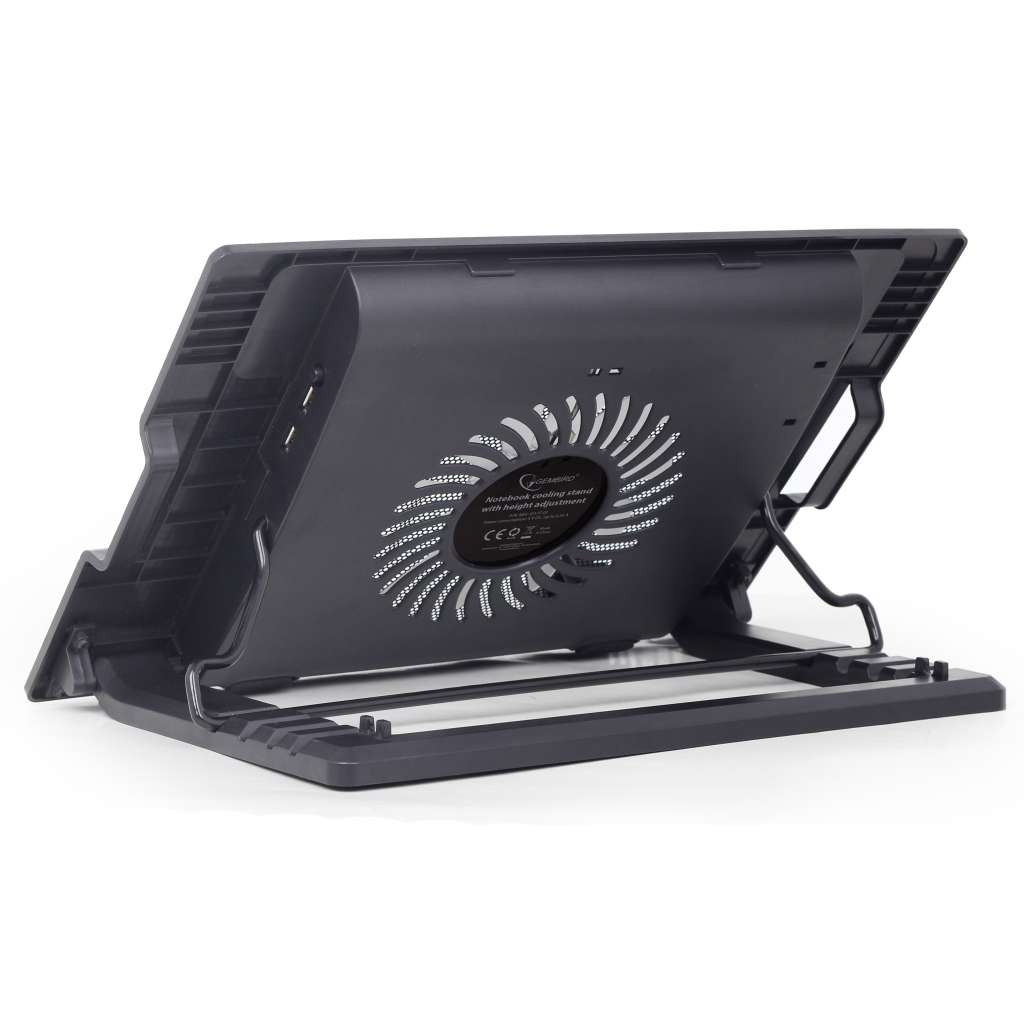Подставка для ноутбука Gembird до 17", 1x150 mm fan, black (NBS-1F17T-01) - 2 Подставка для ноутбука Gembird до 17", 1x150 mm fan, black (NBS-1F17T-01) - 2