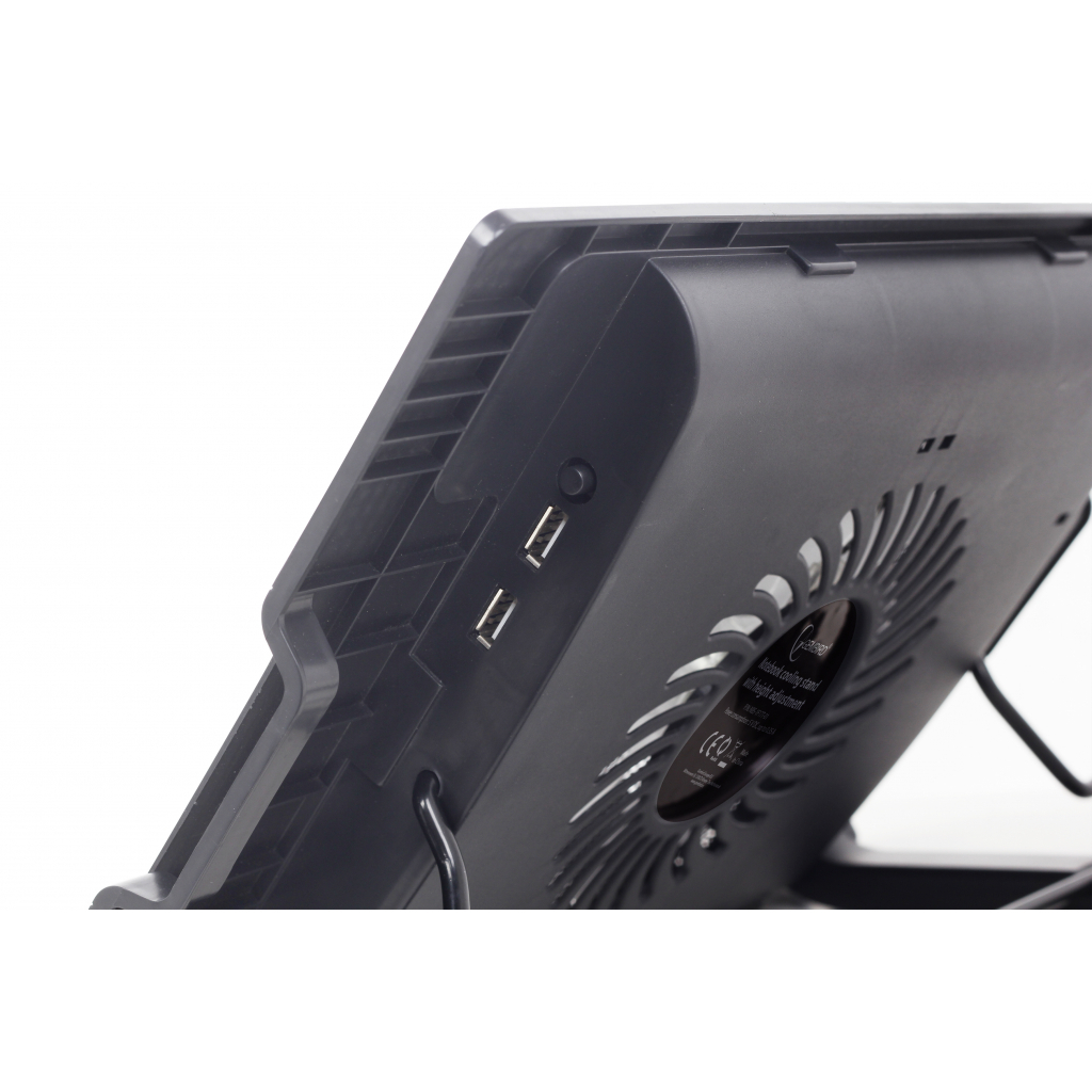 Подставка для ноутбука Gembird до 17", 1x150 mm fan, black (NBS-1F17T-01) - 3 Подставка для ноутбука Gembird до 17", 1x150 mm fan, black (NBS-1F17T-01) - 3