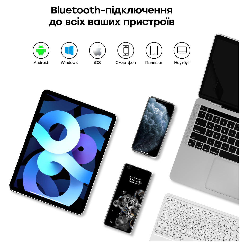 Клавиатура AirOn Easy Tap 2 з тачпадом та LED для Smart TV та планшета (4822352781089) - 6