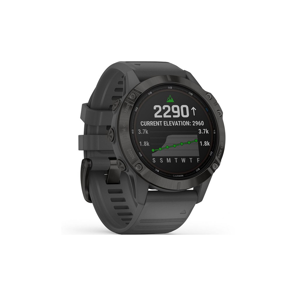 Смарт-часы Garmin fenix 6 Pro Solar, Black w/Slate Gray Band (010-02410-11) - 2
