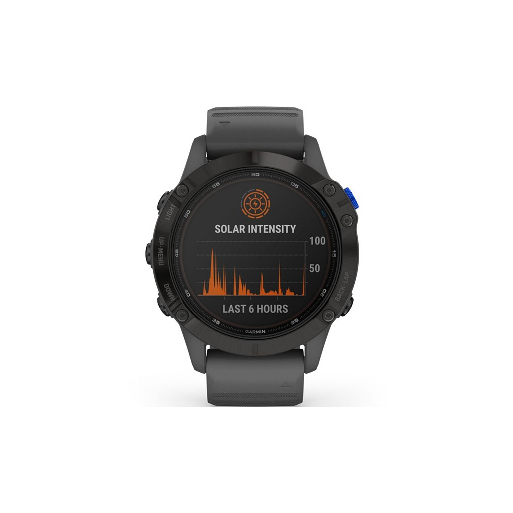 Смарт-часы Garmin fenix 6 Pro Solar, Black w/Slate Gray Band (010-02410-11) - 7