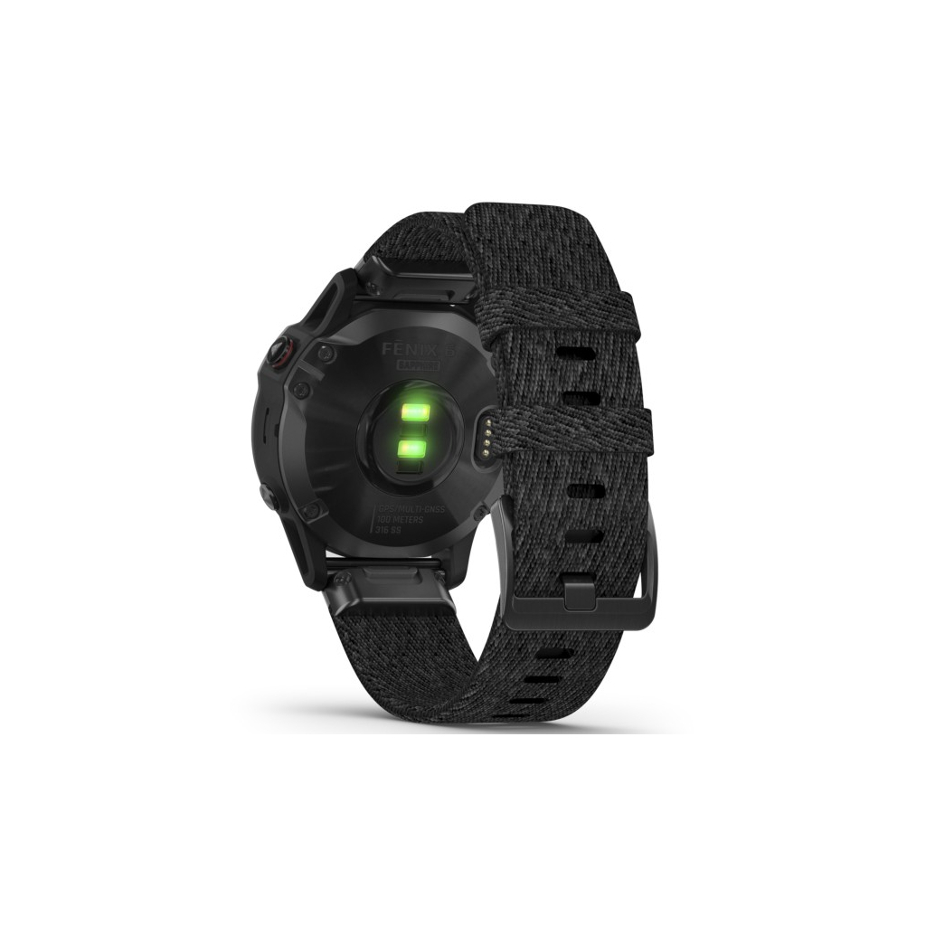 Смарт-часы Garmin fenix 6 Pro, Sapphire, Black DLC with heathered black nylon (010-02158-17) - 2 Смарт-часы Garmin fenix 6 Pro, Sapphire, Black DLC with heathered black nylon (010-02158-17) - 2
