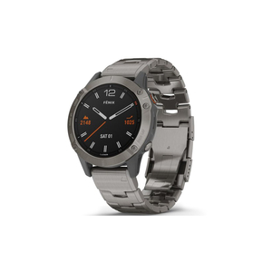 Смарт-часы Garmin fenix 6, Sapphire,Titanium Gray w/Ti Band (010-02158-23)