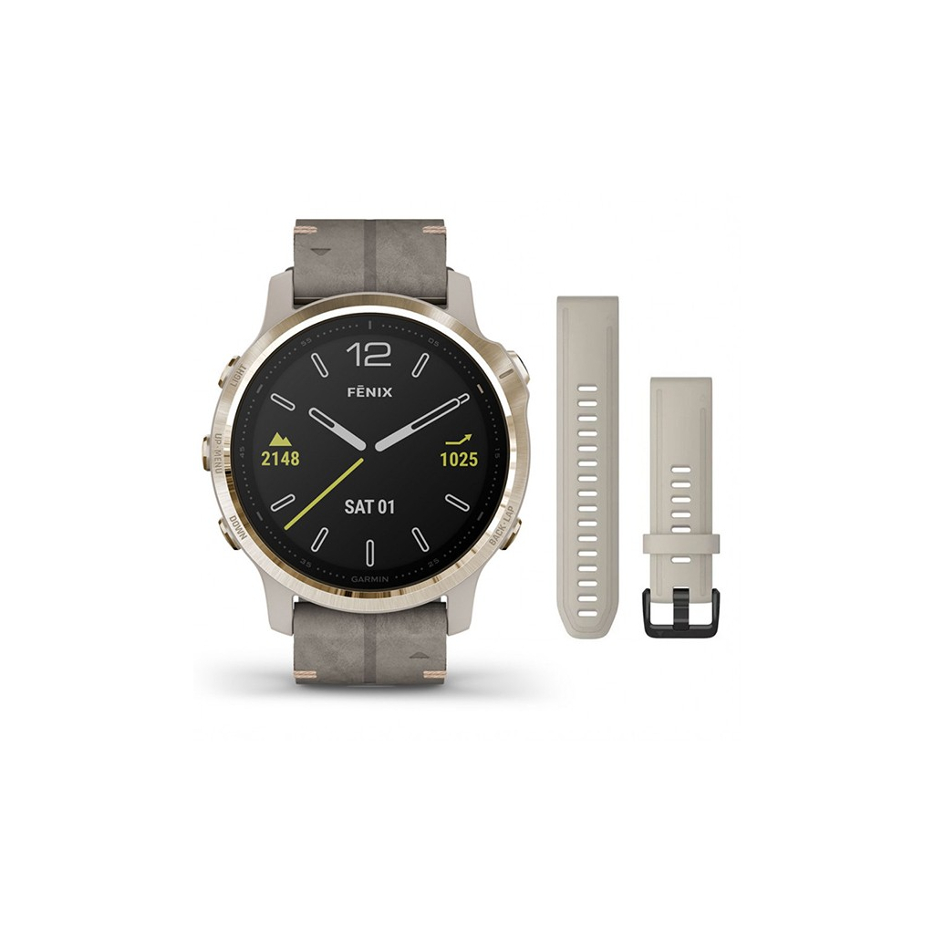 Смарт-часы Garmin fenix 6S Sapphire, Lt Gold w/Shale Suede Band (010-02159-40) - 9 Смарт-часы Garmin fenix 6S Sapphire, Lt Gold w/Shale Suede Band (010-02159-40) - 9
