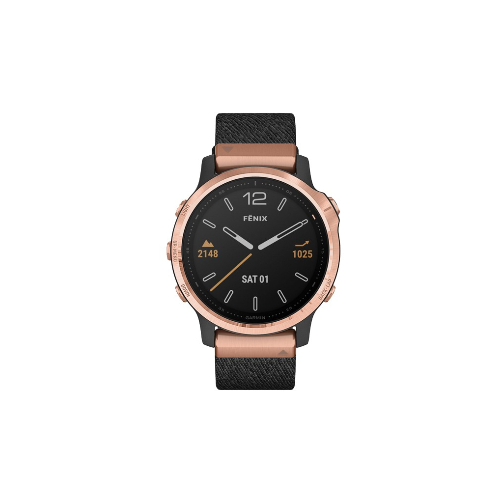 Смарт-часы Garmin fenix 6S Sapphire, Rose Gold/Blk w/Nylon Band (010-02159-37) - 1 Смарт-часы Garmin fenix 6S Sapphire, Rose Gold/Blk w/Nylon Band (010-02159-37) - 1