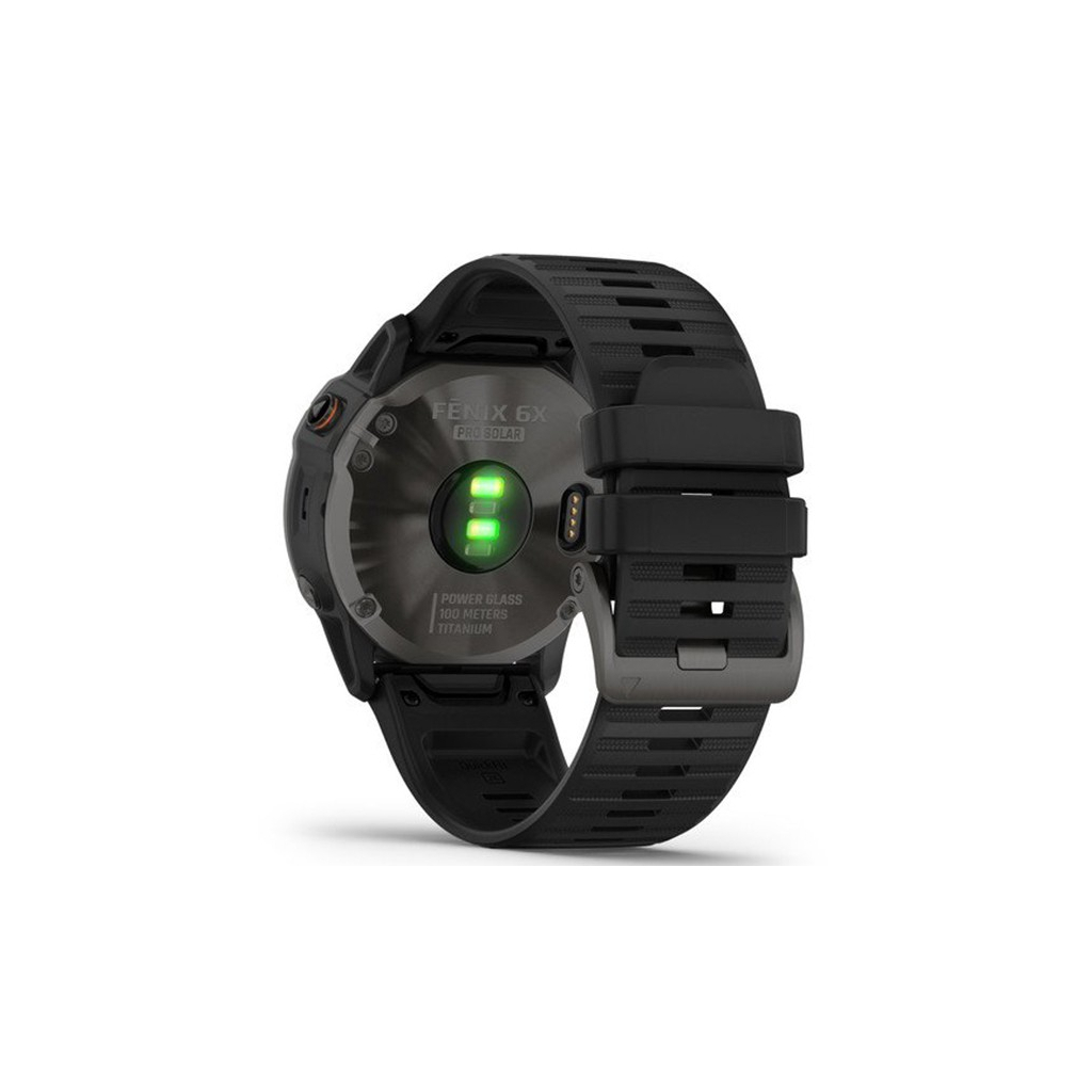 Смарт-часы Garmin fenix 6X Pro Solar, Titanium carbon grey DLC with black band (010-02157-21) - 4