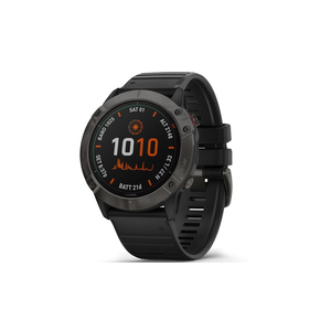 Смарт-часы Garmin fenix 6X Pro Solar, Titanium carbon grey DLC with black band (010-02157-21)
