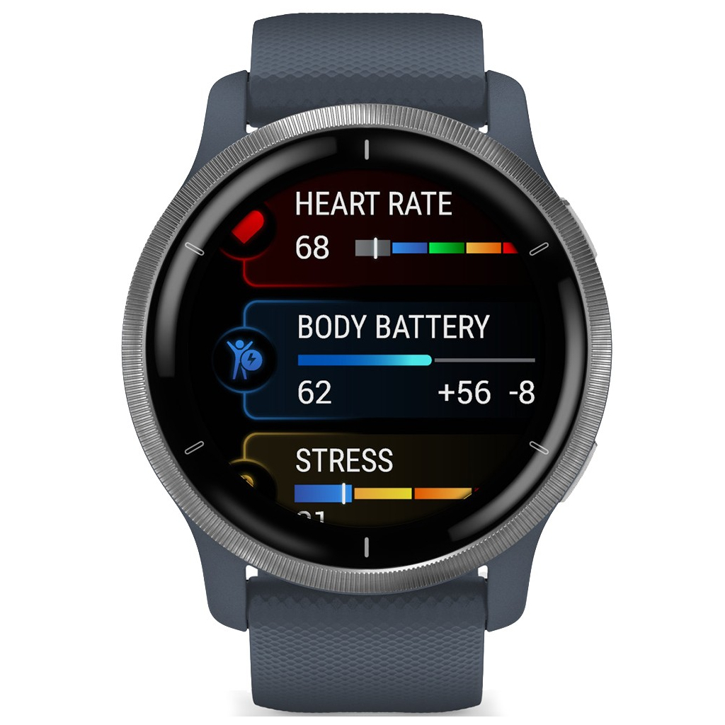 Смарт-часы Garmin Venu 2, GPS, Wi-Fi, Blue Granite + Passivated (010-02430-10) - 7