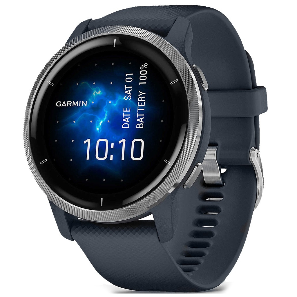 Смарт-часы Garmin Venu 2, GPS, Wi-Fi, Blue Granite + Passivated (010-02430-10)