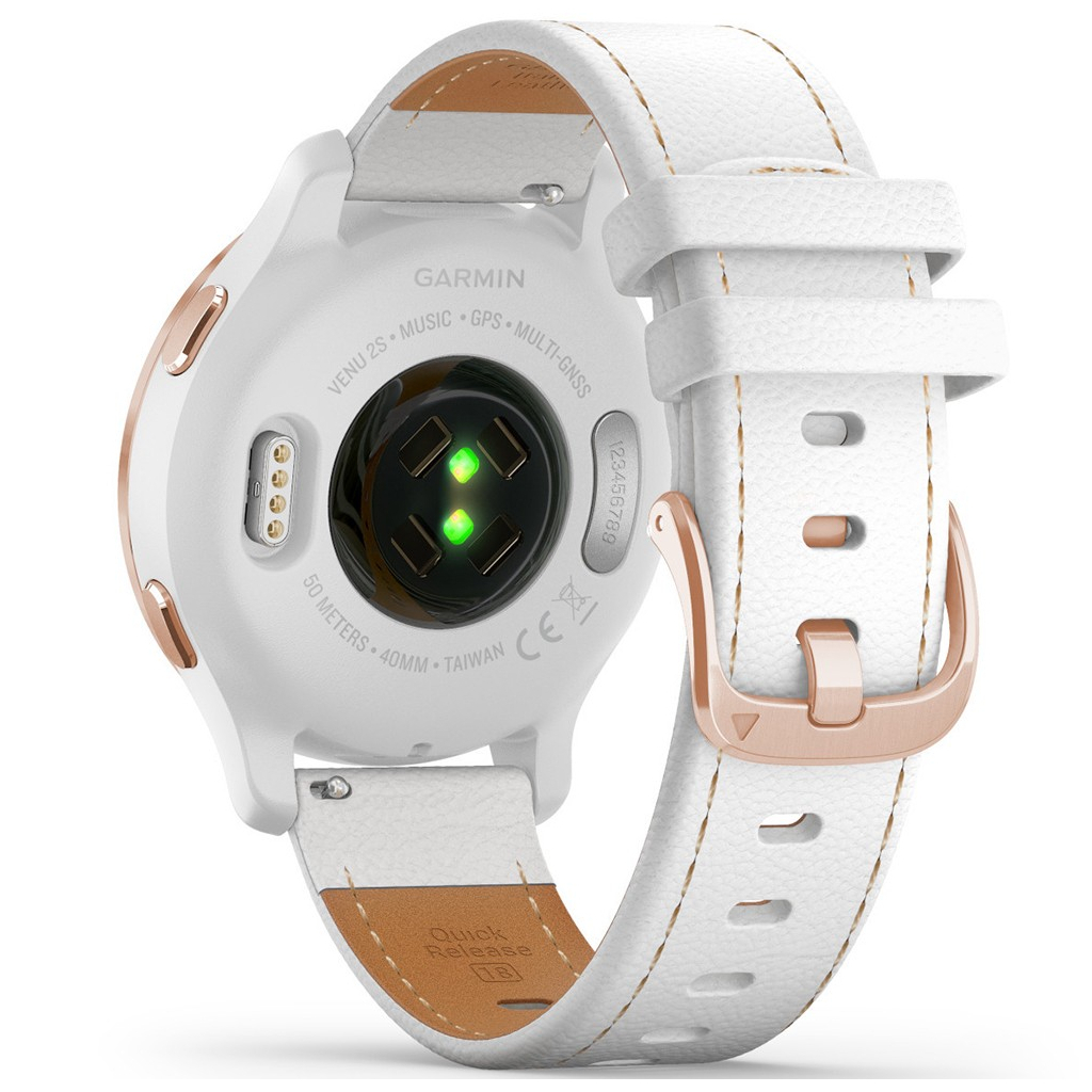Смарт-часы Garmin Venu 2S, Rose Gold + White, Leather (010-02429-23) - 4 Смарт-часы Garmin Venu 2S, Rose Gold + White, Leather (010-02429-23) - 4