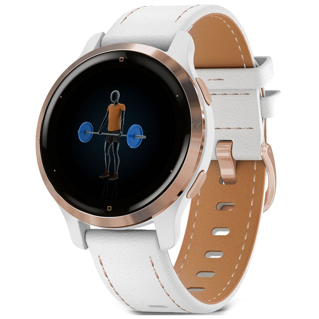 Смарт-часы Garmin Venu 2S, Rose Gold + White, Leather (010-02429-23) - 7 Смарт-часы Garmin Venu 2S, Rose Gold + White, Leather (010-02429-23) - 7