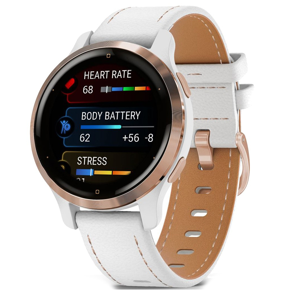 Смарт-часы Garmin Venu 2S, Rose Gold + White, Leather (010-02429-23) - 8 Смарт-часы Garmin Venu 2S, Rose Gold + White, Leather (010-02429-23) - 8