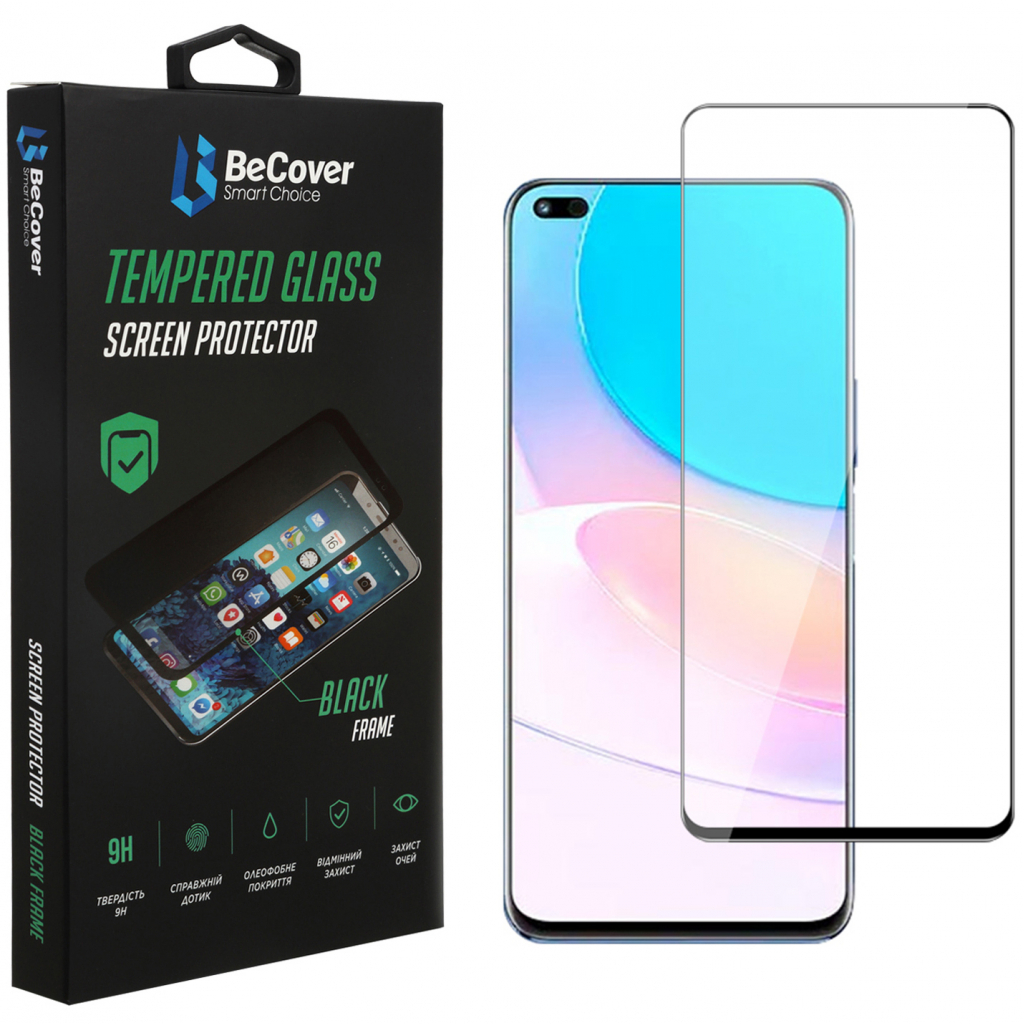 Стекло защитное BeCover Huawei Nova 8i Black (706894)