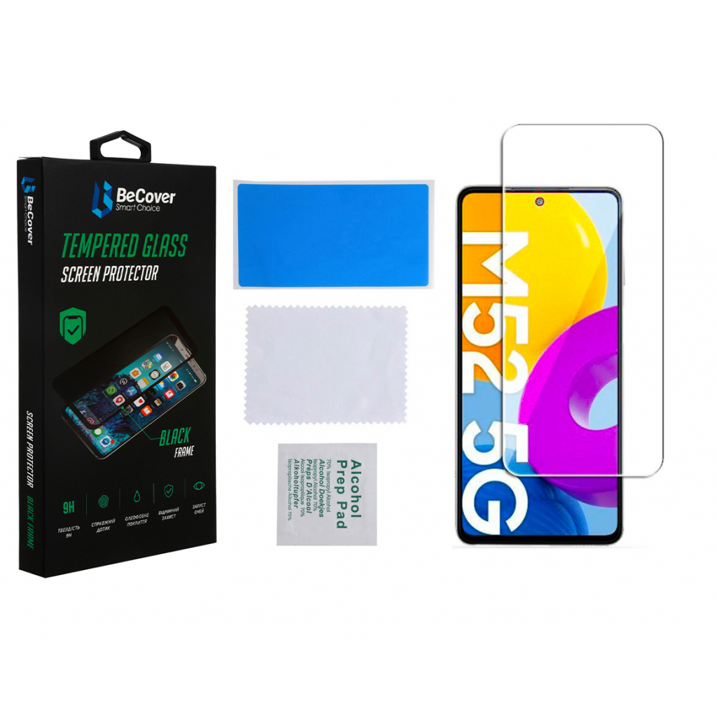 Стекло защитное BeCover Samsung Galaxy M52 SM-M526 Crystal Clear Glass (706906) - 1 Стекло защитное BeCover Samsung Galaxy M52 SM-M526 Crystal Clear Glass (706906) - 1