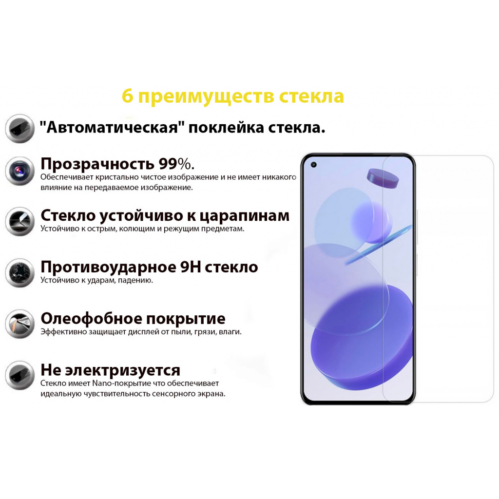 Стекло защитное BeCover Xiaomi Mi 11 Lite Crystal Clear Glass (706910) - 4 Стекло защитное BeCover Xiaomi Mi 11 Lite Crystal Clear Glass (706910) - 4