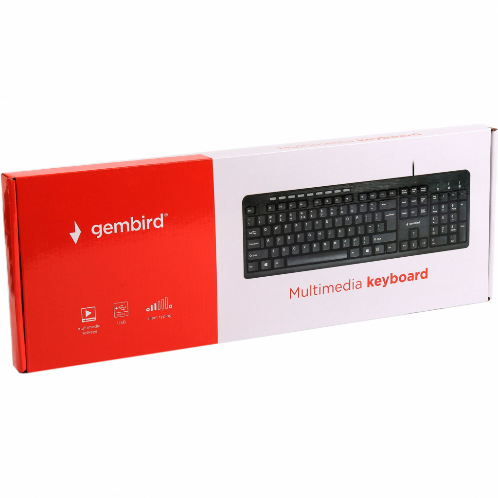 Клавиатура Gembird KB-UM-106-UA USB Black (KB-UM-106-UA) - 2 Клавиатура Gembird KB-UM-106-UA USB Black (KB-UM-106-UA) - 2