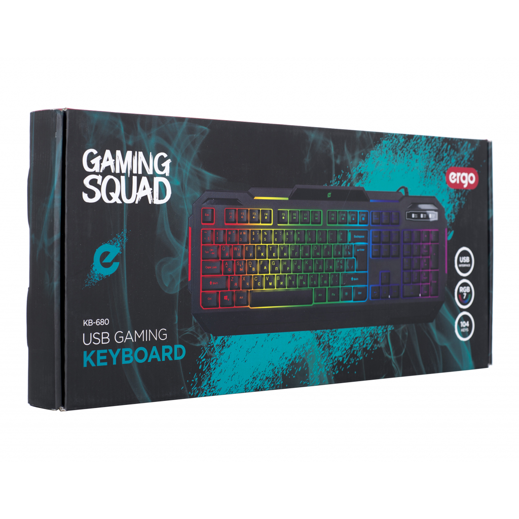 Клавиатура Ergo KB-680 USB Black (KB-680) - 5