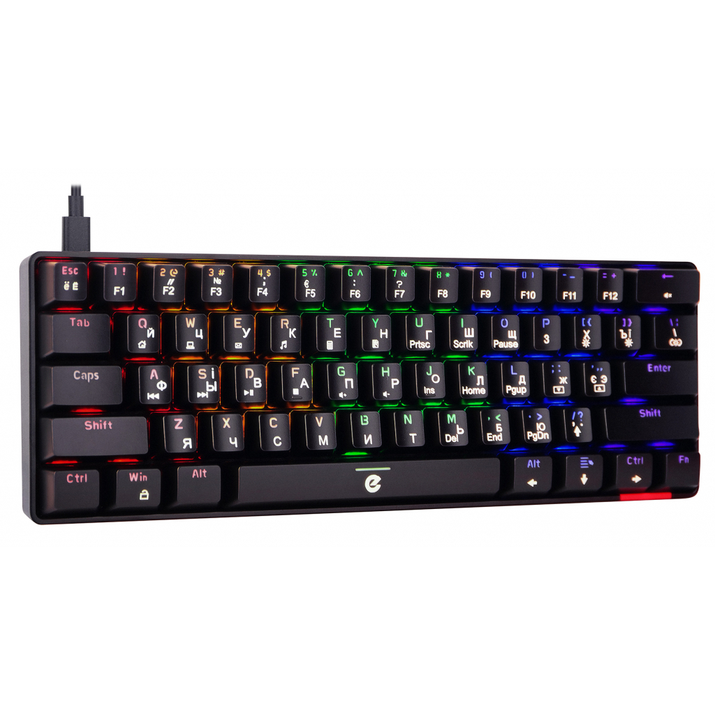 Клавиатура Ergo KB-930 Mini Blue Switch USB Black (KB-930) - 2